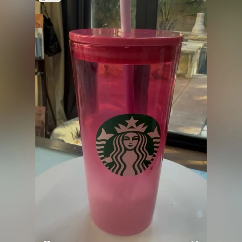 Starbucks Pink Glass‎ Ombre Cold Cup 18oz  Rare 2019